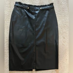 NWT ZARA Faux Leather Pencil Midi Skirt XXL